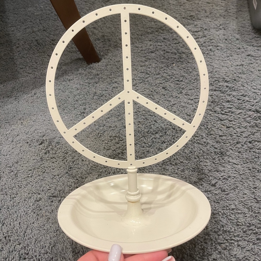 PotteryBarn Teen Peace Sign Earring/Jewelry Holder